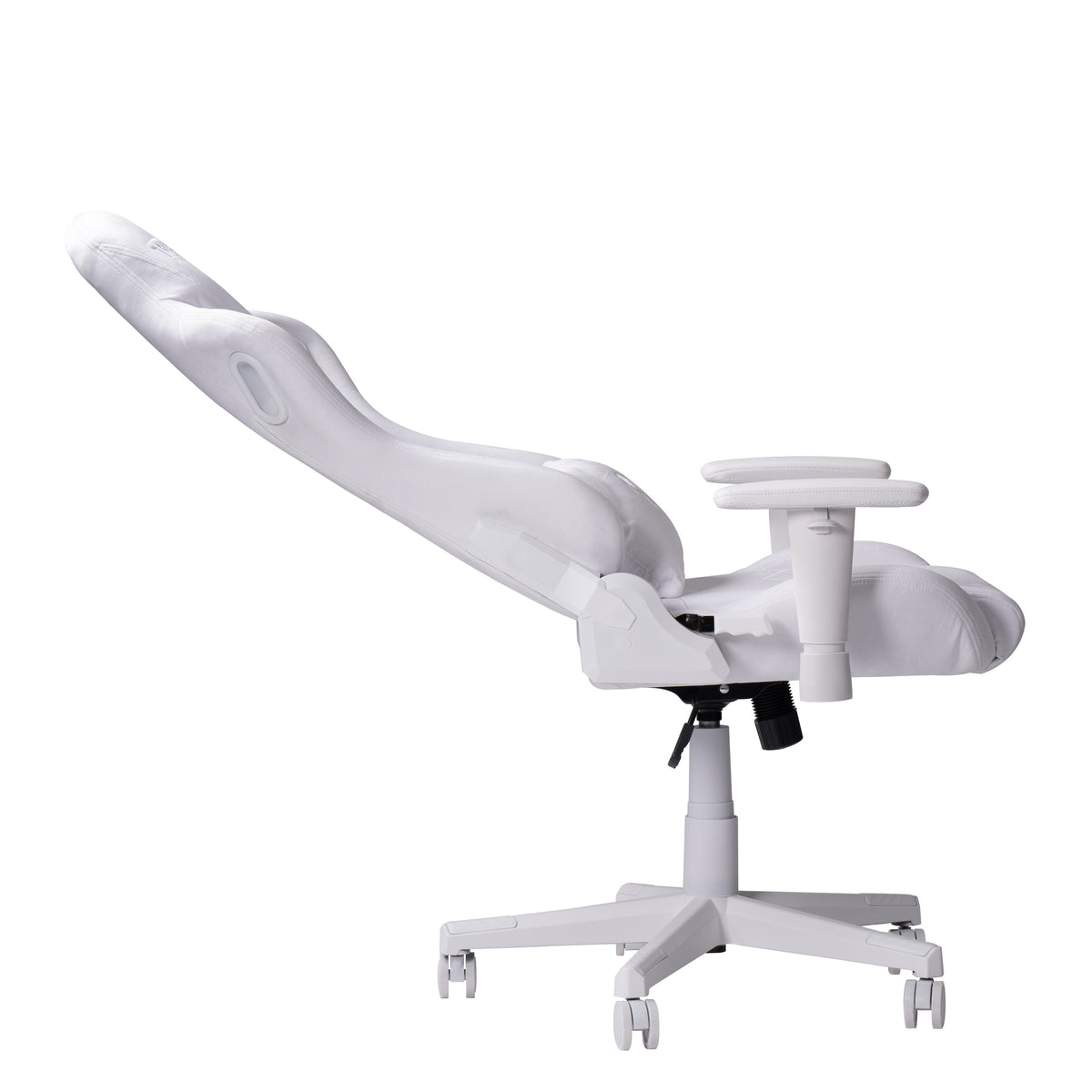 White Velvet Gaming Chair | Swivel Rolling, Plush Luxe Comfort