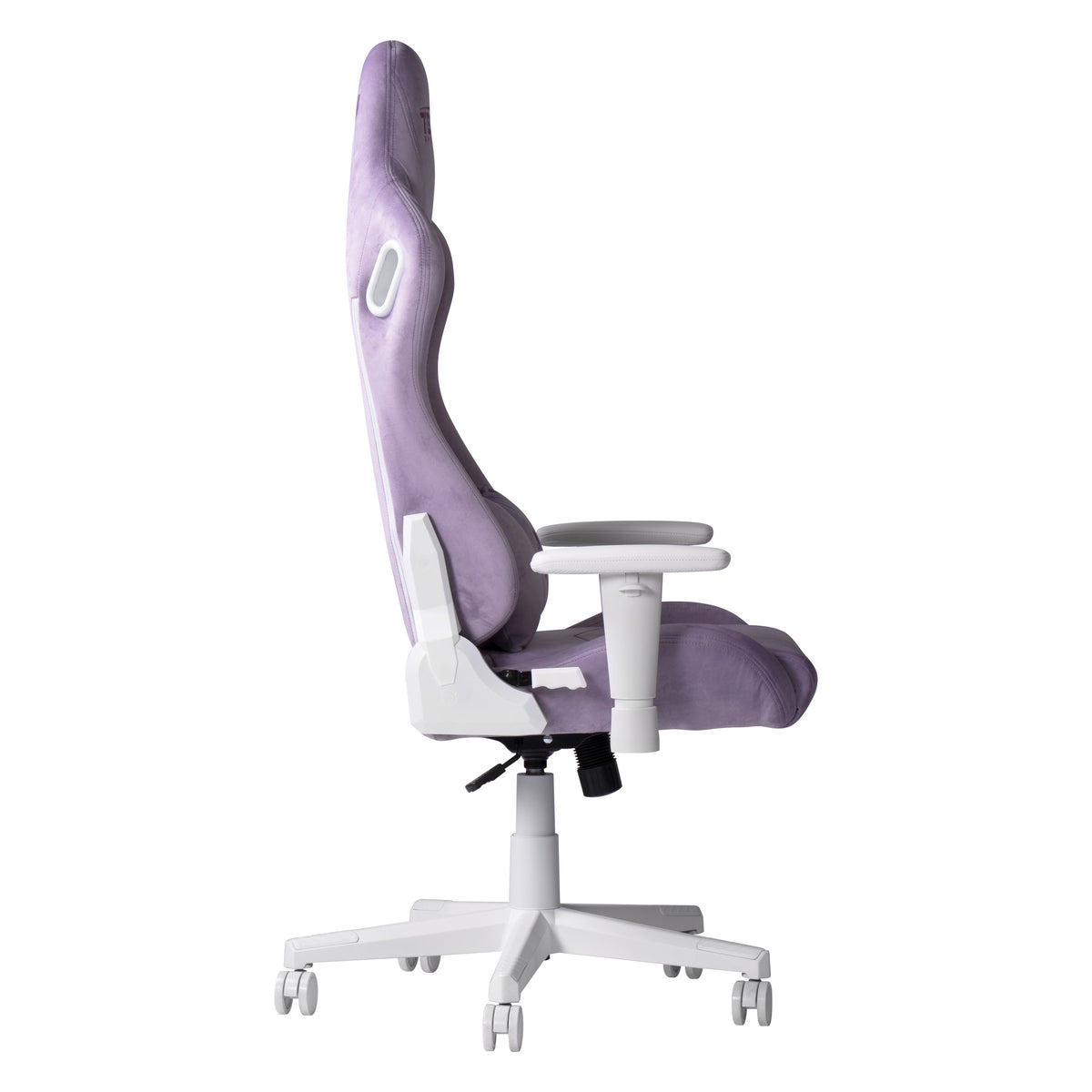 Purple & White Velvet Gaming Chair | Swivel Rolling, Plush Regal Style