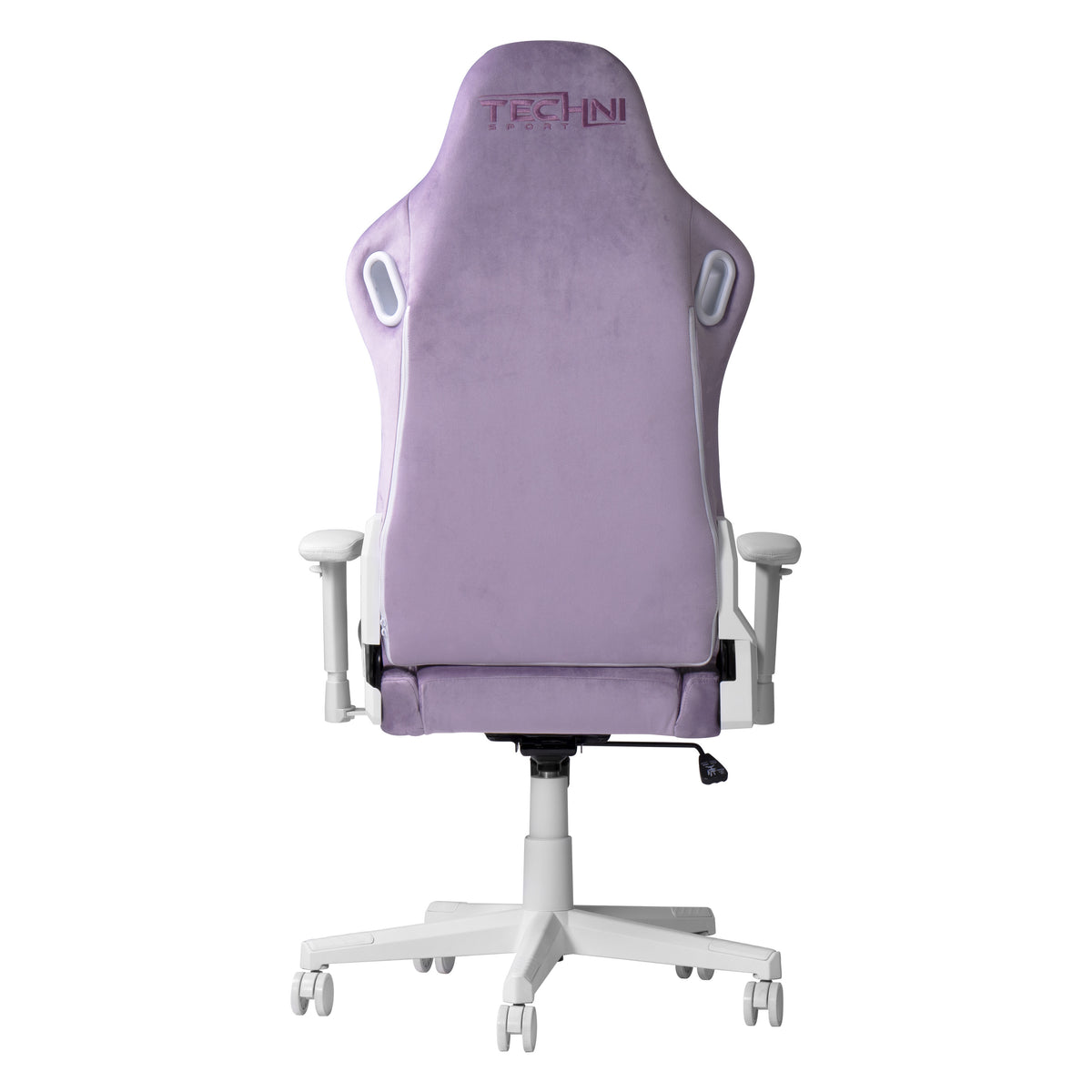 Purple & White Velvet Gaming Chair | Swivel Rolling, Plush Regal Style