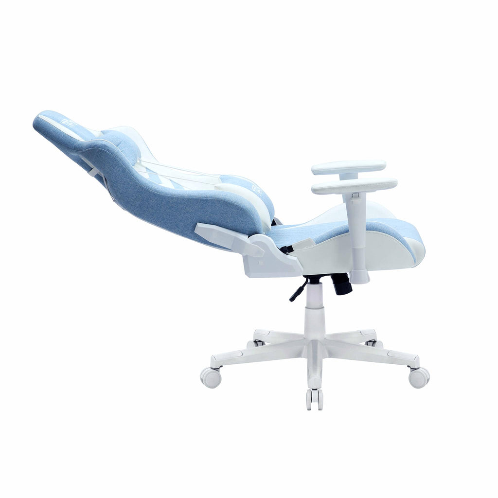 Blue & White Gaming Chair | Swivel Rolling, Cool Modern Design
