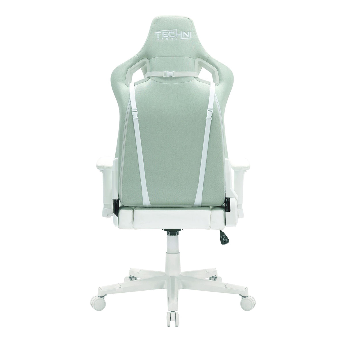 Mint Green & White Gaming Chair | Swivel Rolling, Fresh Cool Tones