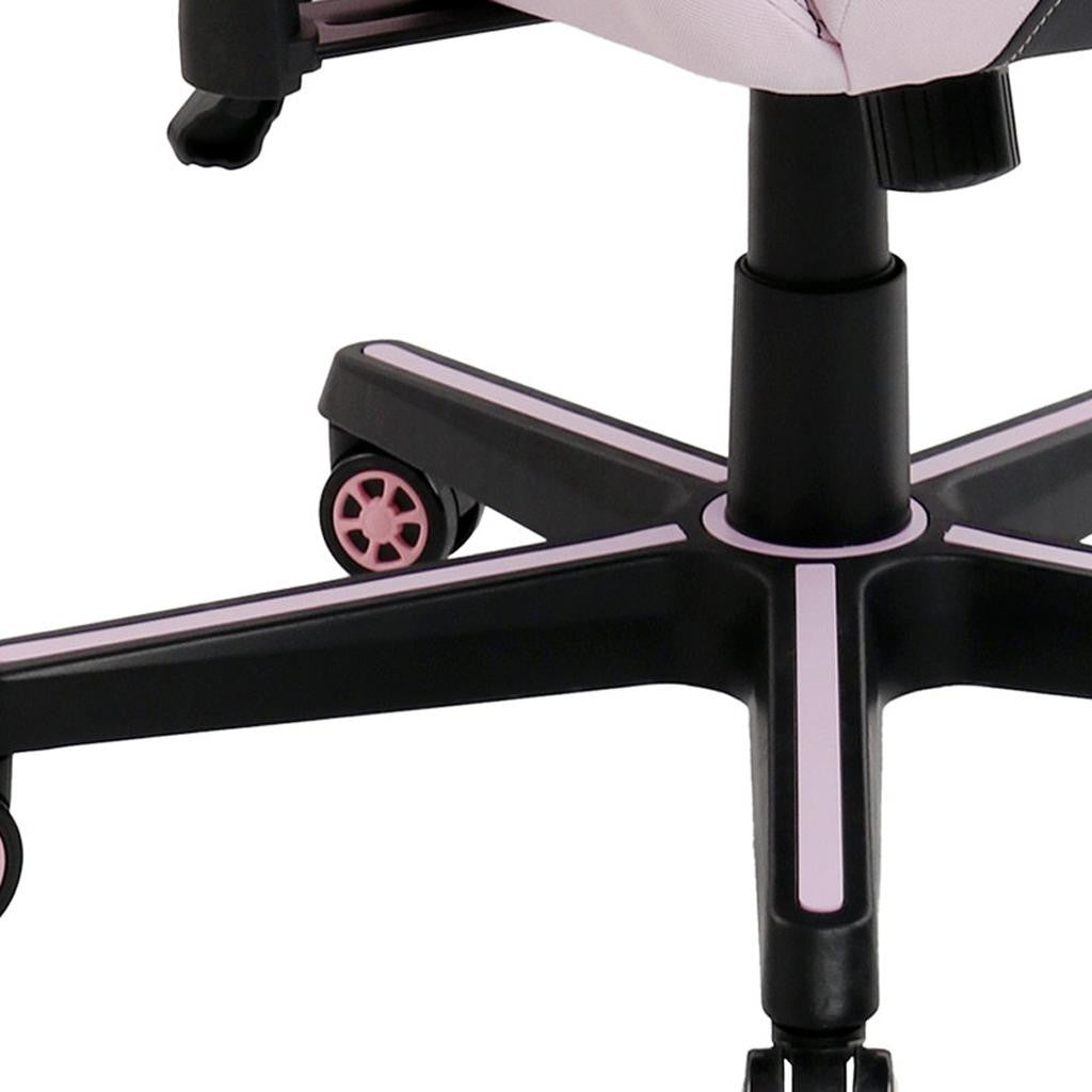Pink & Black Gaming Chair | Swivel Rolling, Bold Feminine Style