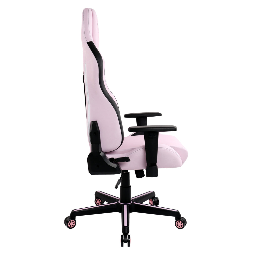 Pink & Black Gaming Chair | Swivel Rolling, Bold Feminine Style
