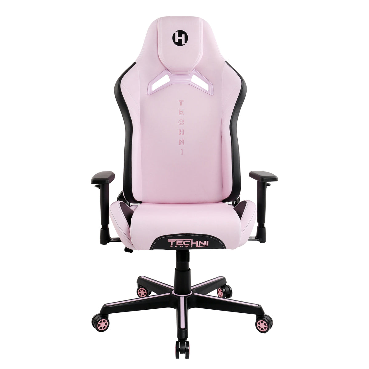 Pink & Black Gaming Chair | Swivel Rolling, Bold Feminine Style