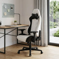 Black & White Gaming Chair | Swivel Rolling, Contrast Statement Design