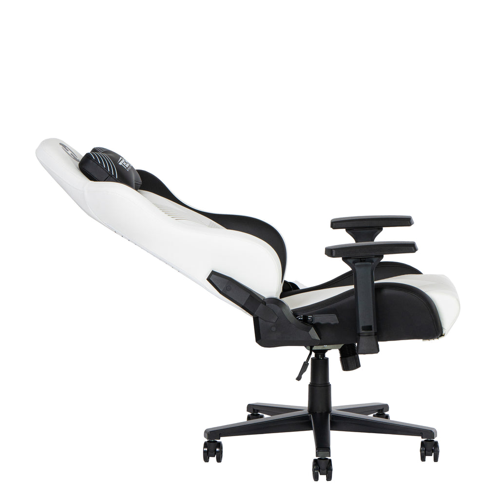 Black & White Gaming Chair | Swivel Rolling, Contrast Statement Design