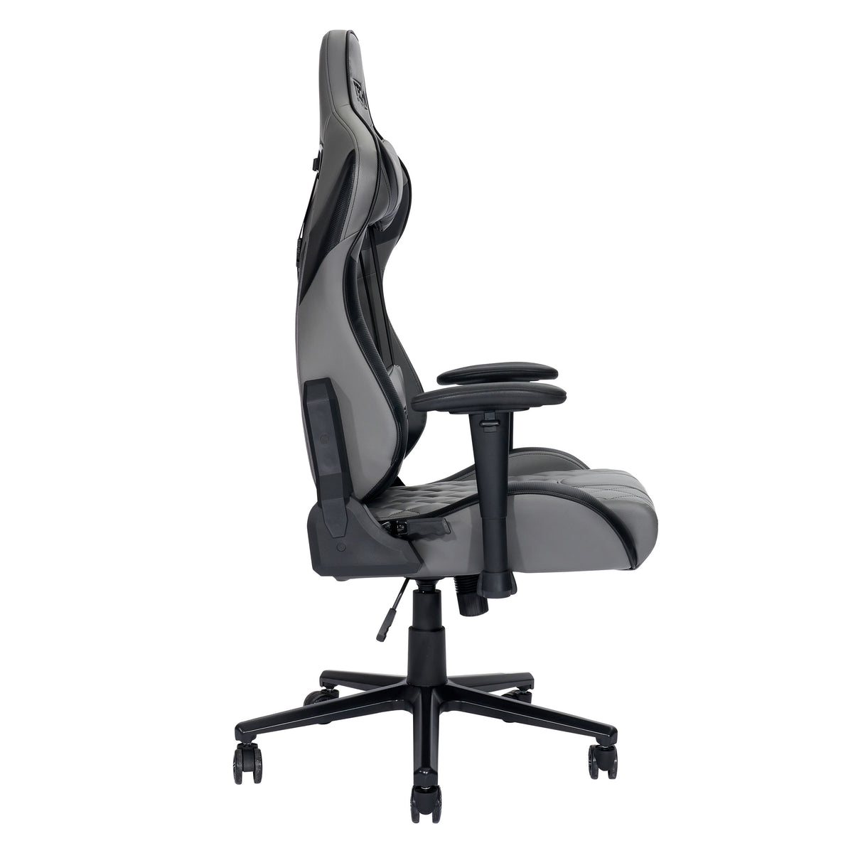 Gray & Black Adjustable Height Gaming Chair | Swivel Rolling, Sleek Ergonomic Design