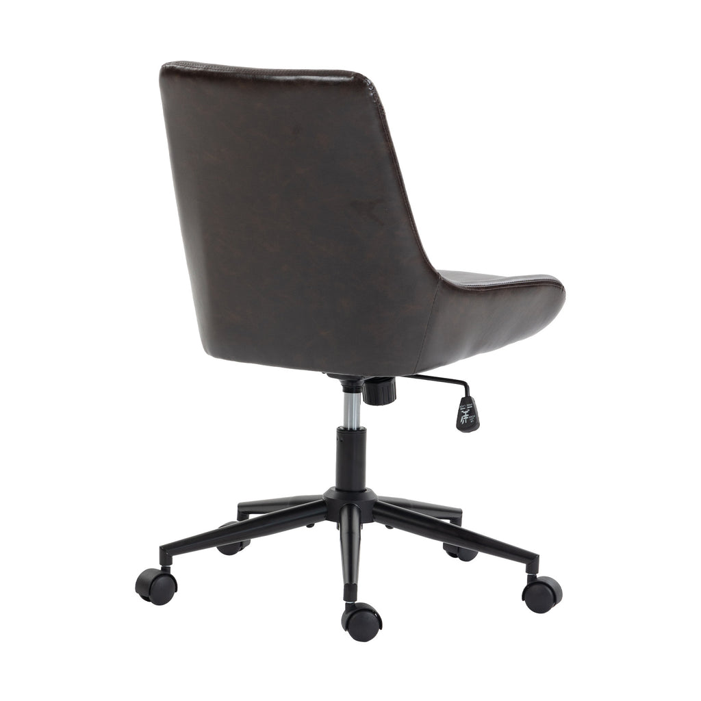 Black Adjustable Height Office Chair | Swivel Rolling, Everyday Ergonomic Comfort
