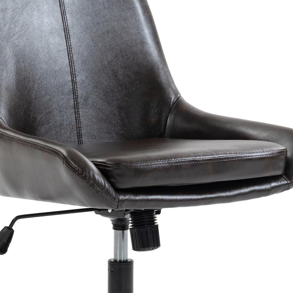Black Adjustable Height Office Chair | Swivel Rolling, Everyday Ergonomic Comfort