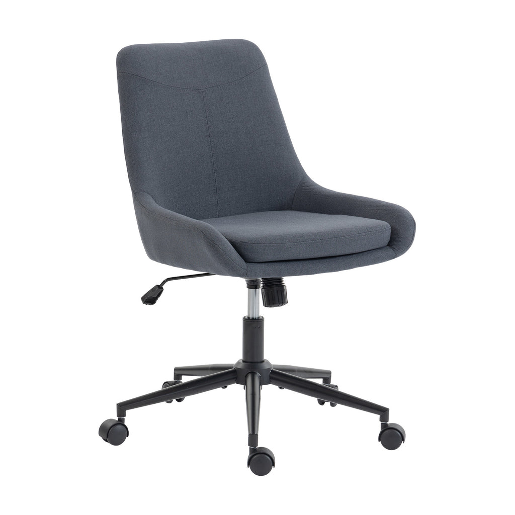 Dark Gray & Black Adjustable Height Office Chair | Swivel Rolling, Sleek Modern Design