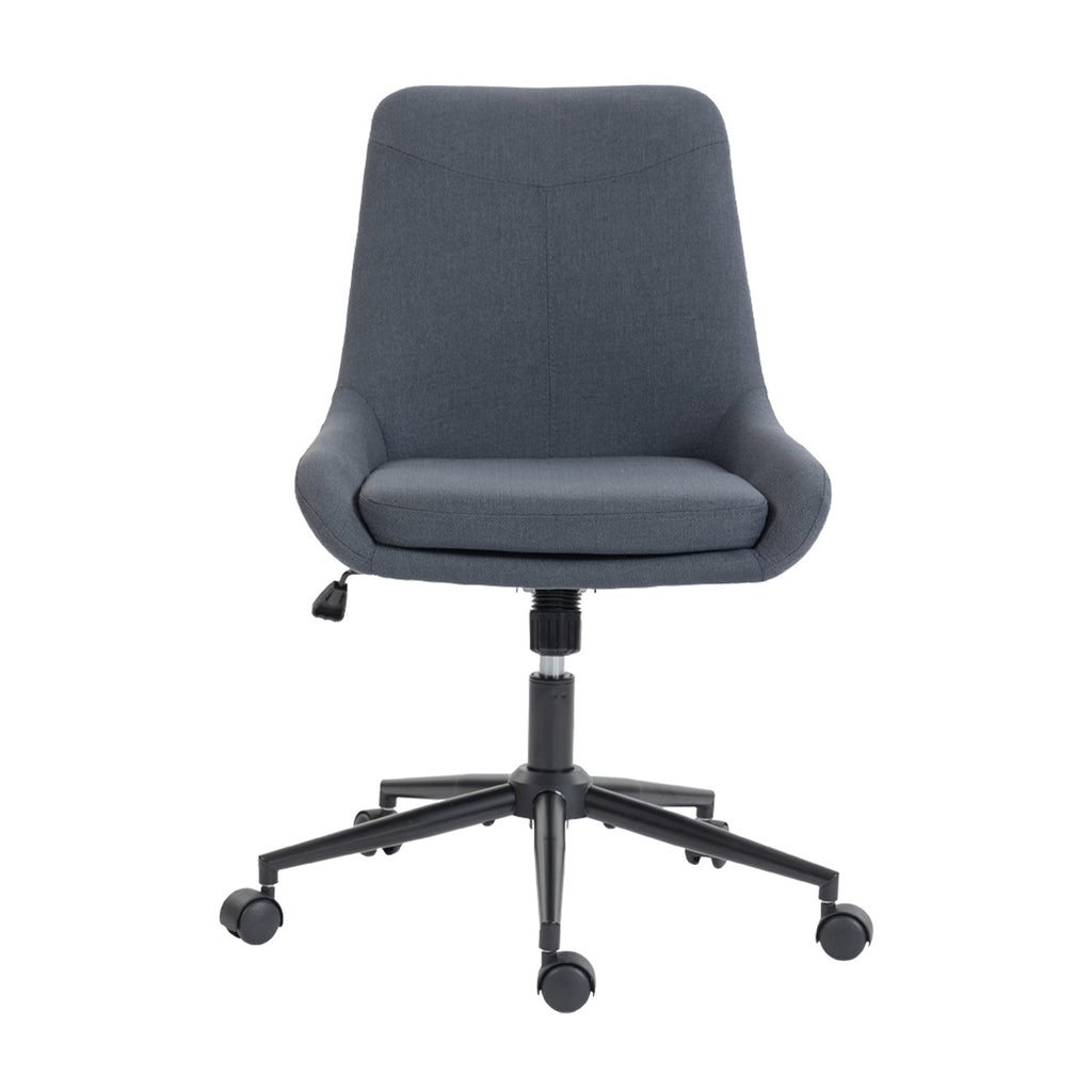 Dark Gray & Black Adjustable Height Office Chair | Swivel Rolling, Sleek Modern Design