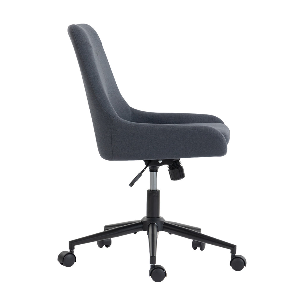 Dark Gray & Black Adjustable Height Office Chair | Swivel Rolling, Sleek Modern Design