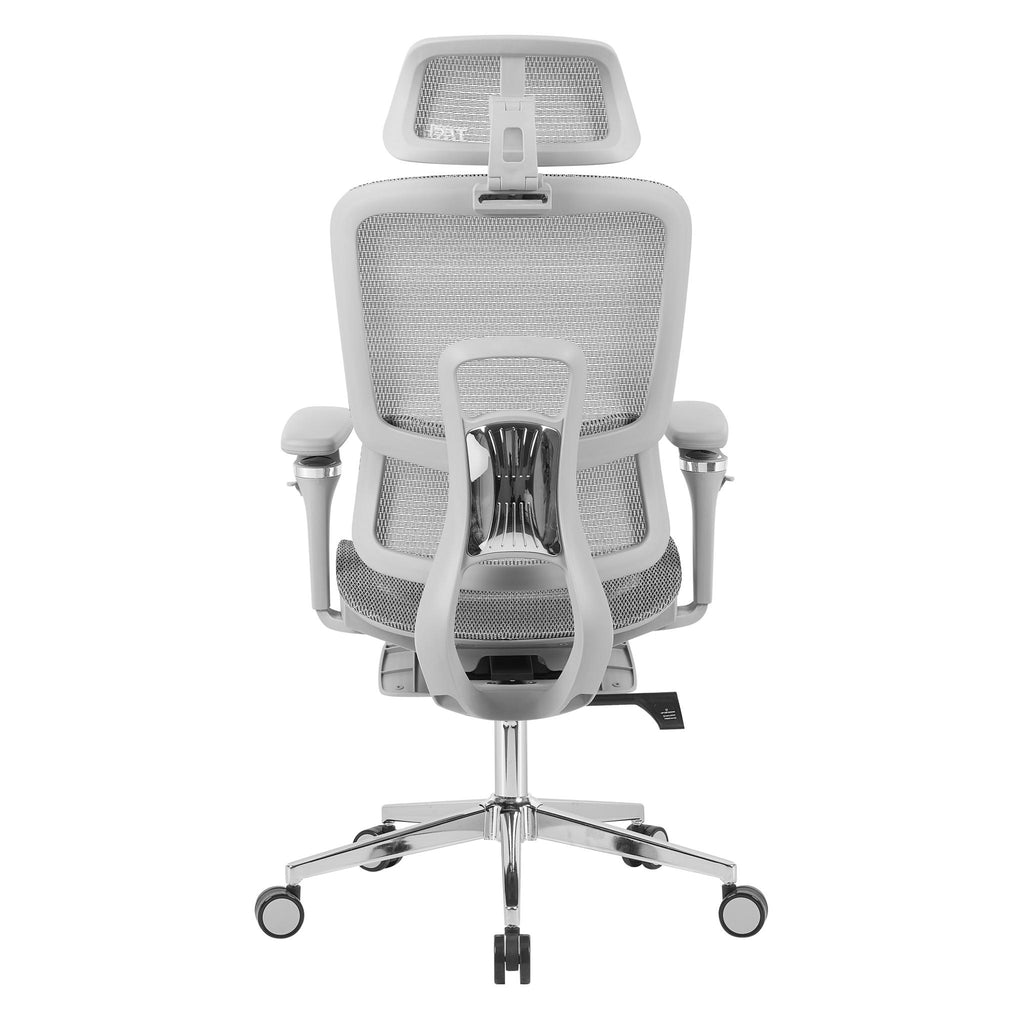 Gray Adjustable Height Gaming Chair with Footrest | Swivel Rolling, Full Ergonomic Support