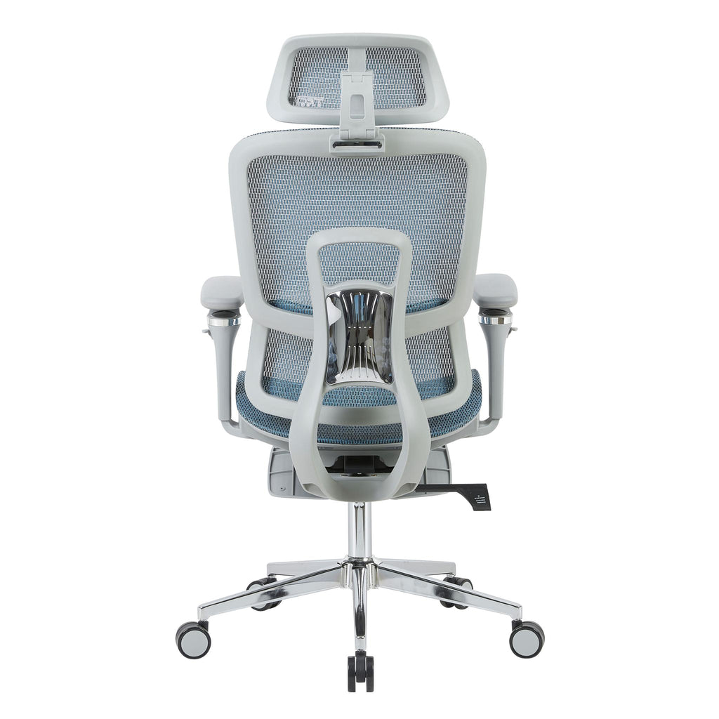 Teal Blue Adjustable Height Gaming Chair with Footrest | Swivel Rolling, Full Ergonomic Support