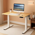Electric Standing Desk — Oak Top, 40x24", Height Adjustable with Memory Presets