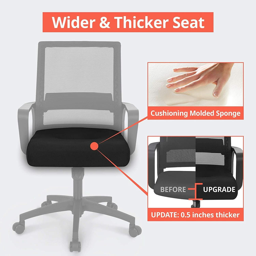 Ergonomic Mesh Office Chair With Lumbar Support And Breathable Back-2
