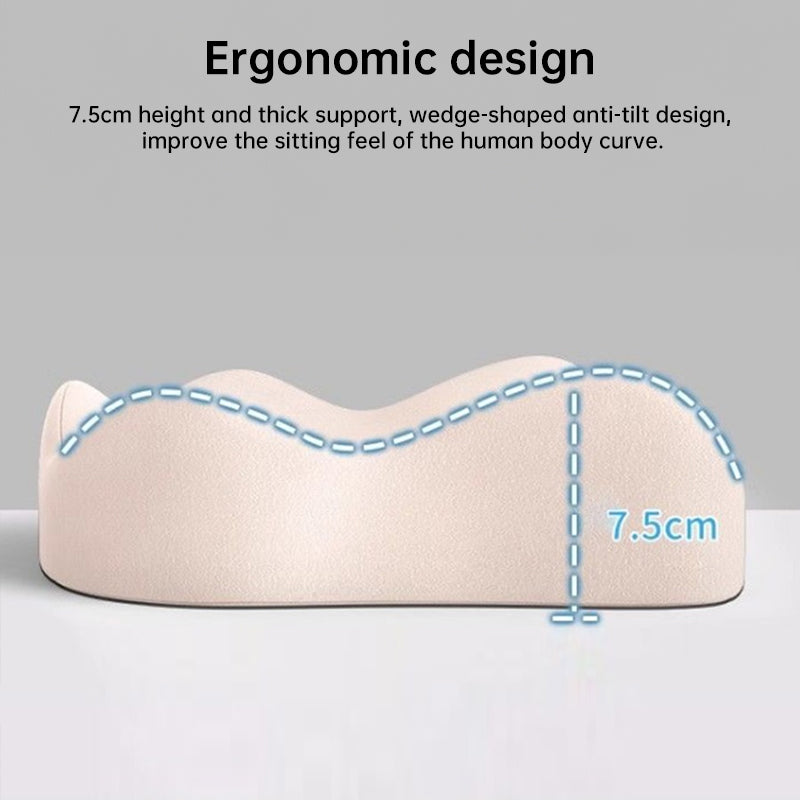 Memory Foam Car Seat Cushion with Coccyx & Lumbar Support — Universal Fit