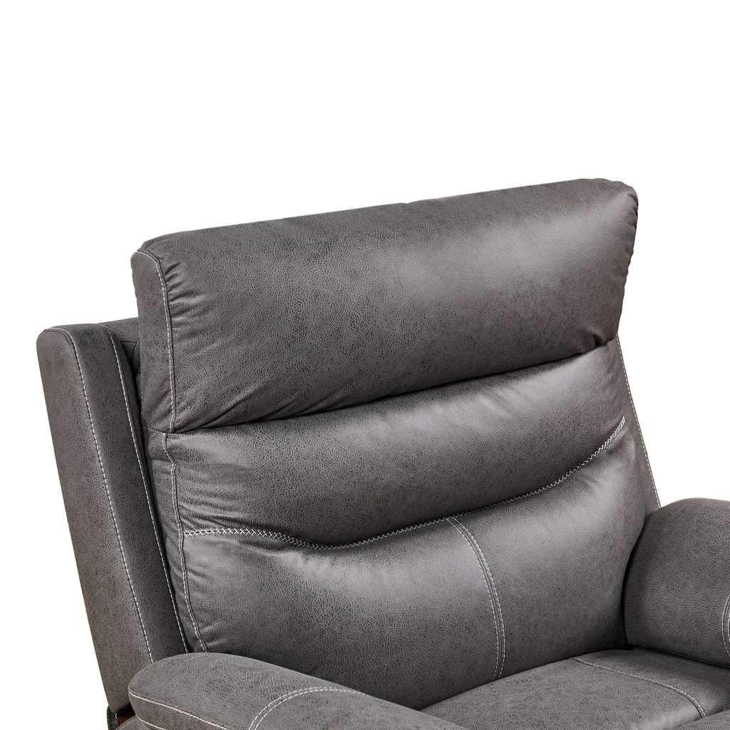 Power Rocker Recliner with 240° Swivel — Gray Infinite Position for Living Room