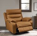Power Rocker Recliner with 240° Swivel — Yellow/Brown Infinite Position for Living Room