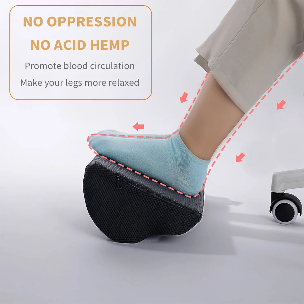 Under Desk Footrest with Memory Foam Foot Cushion