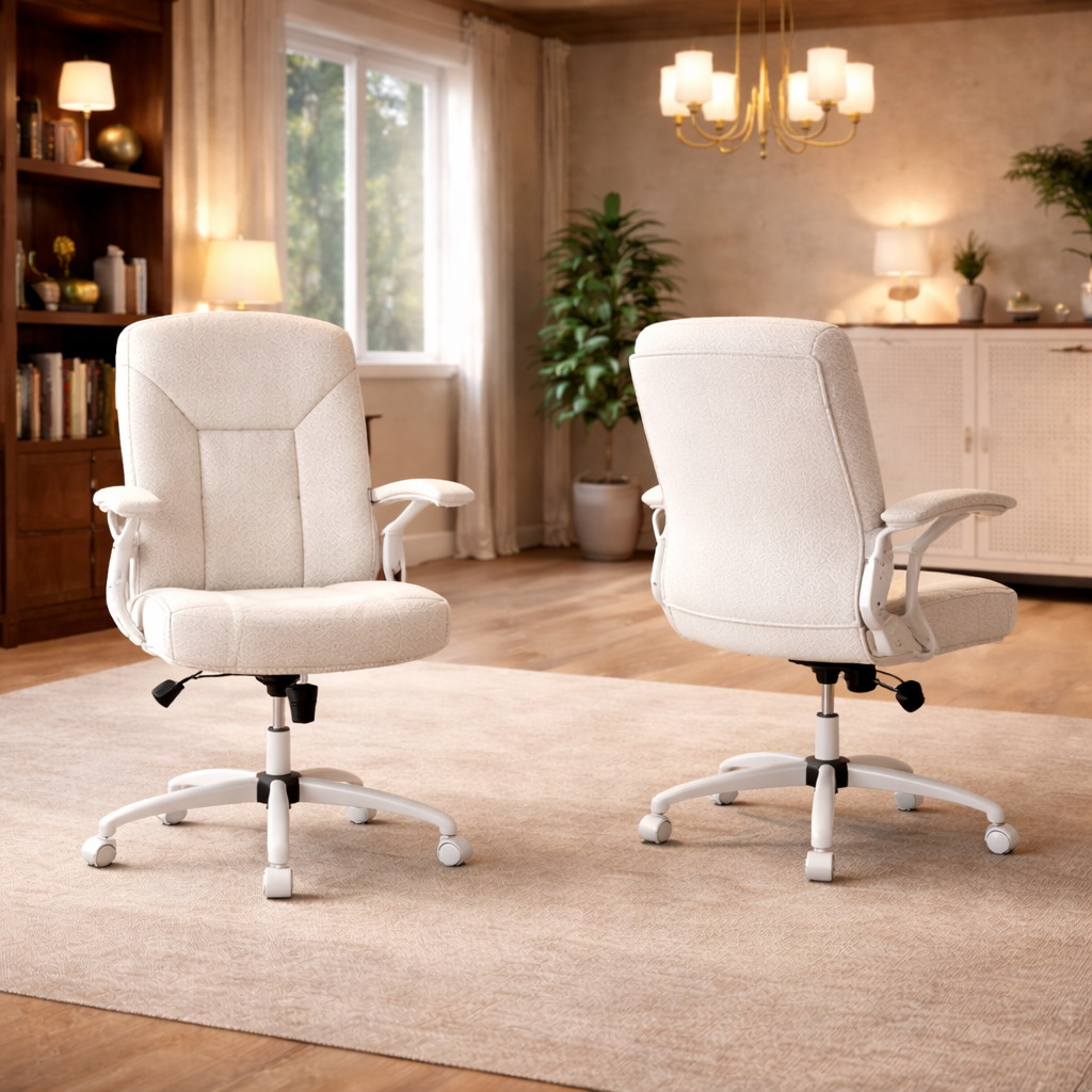 White 63Inch UltraExecutivePremium Desk Chair Ergonomic-4