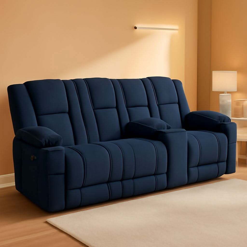 Navy Ultra Premium Zero Gravity Massage Recliner Sofa-0