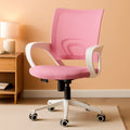 Ergonomic Pink Office Chair With Lumbar Support Mesh-0