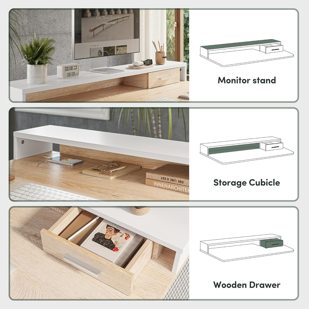 Maple Electric Ergonomic Standing Desk 48x24 Inches-3