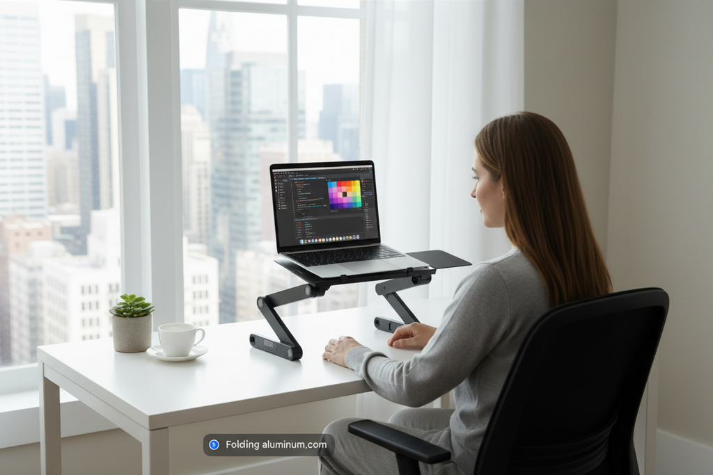 Black Folding Laptop Stand – Office Hero