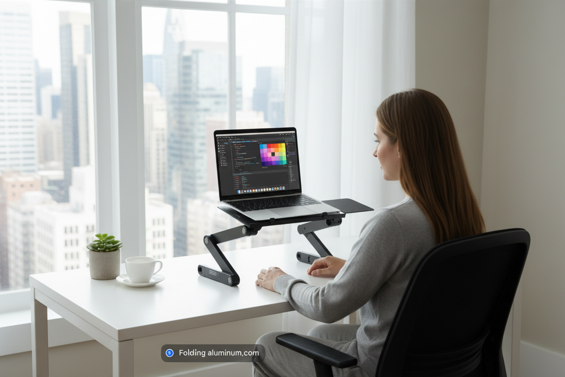 Black Folding Laptop Stand – Office Hero