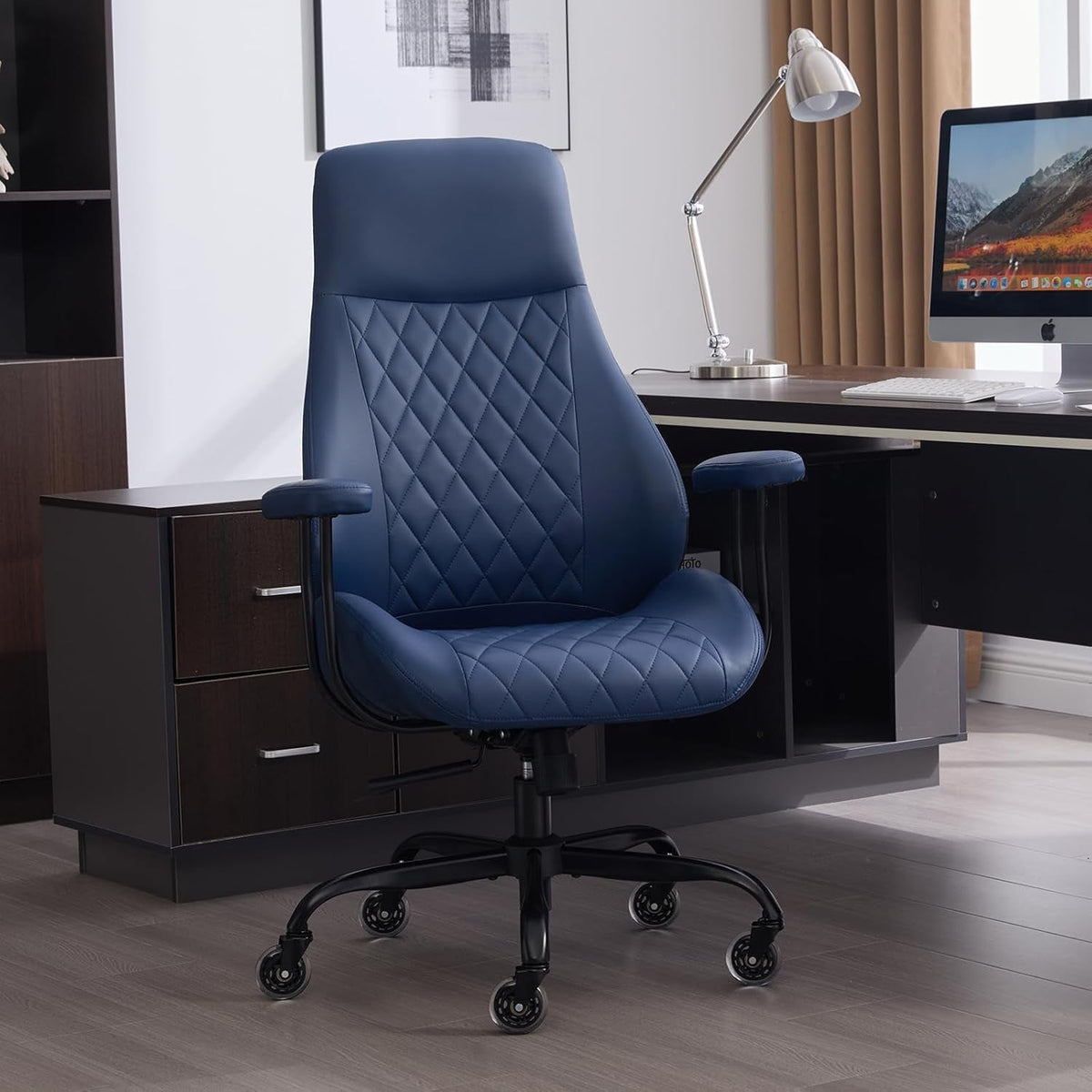 Blue Ergonomic Executive Chair With Lumbar Support-3