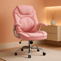Pink Ergonomic Office Chair With Adjustable Lumbar Support-0