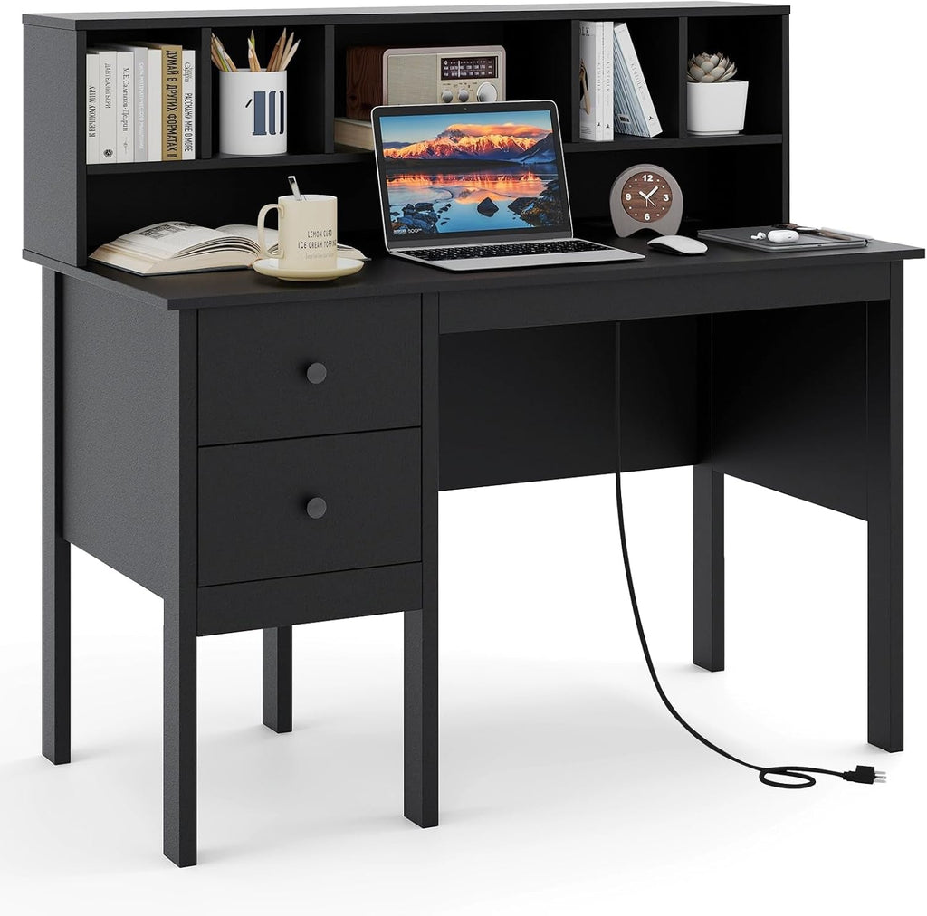 Black Forty Eight Inch Ergonomic Commercial Grade Desk Work station-0