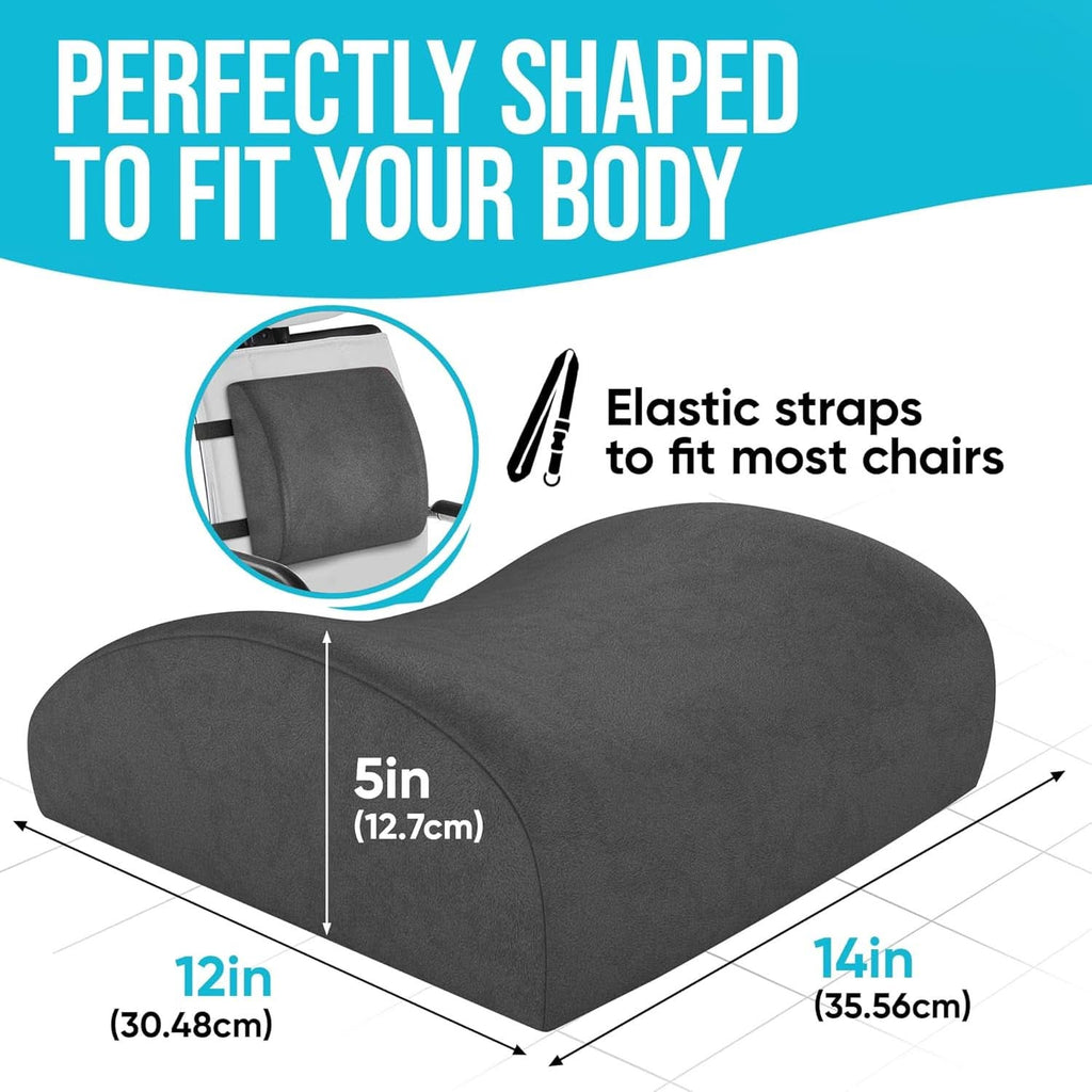 Memory Foam Lumbar Support Seat Cushion For Office Chair-2