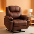 Electric Power Lift Recliner Chair Brown With Massage-0