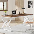 63 Inch Executive Desk With Ergonomic Space Saving Design-0