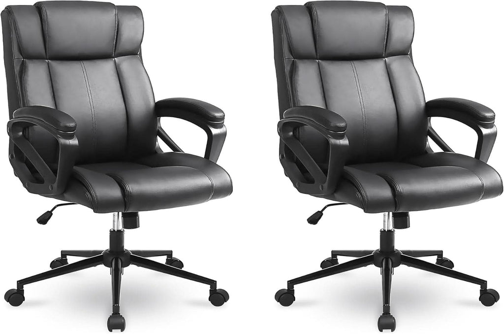 Black Ergonomic Office Chair With Adjustable Lumbar Support-1