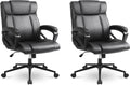 Black Ergonomic Office Chair With Adjustable Lumbar Support-1
