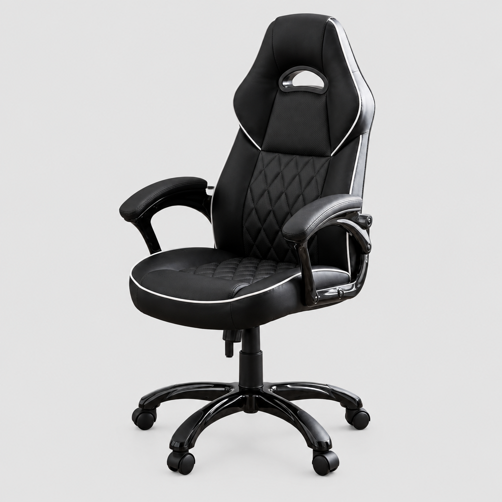 Black executive office chair studio photo