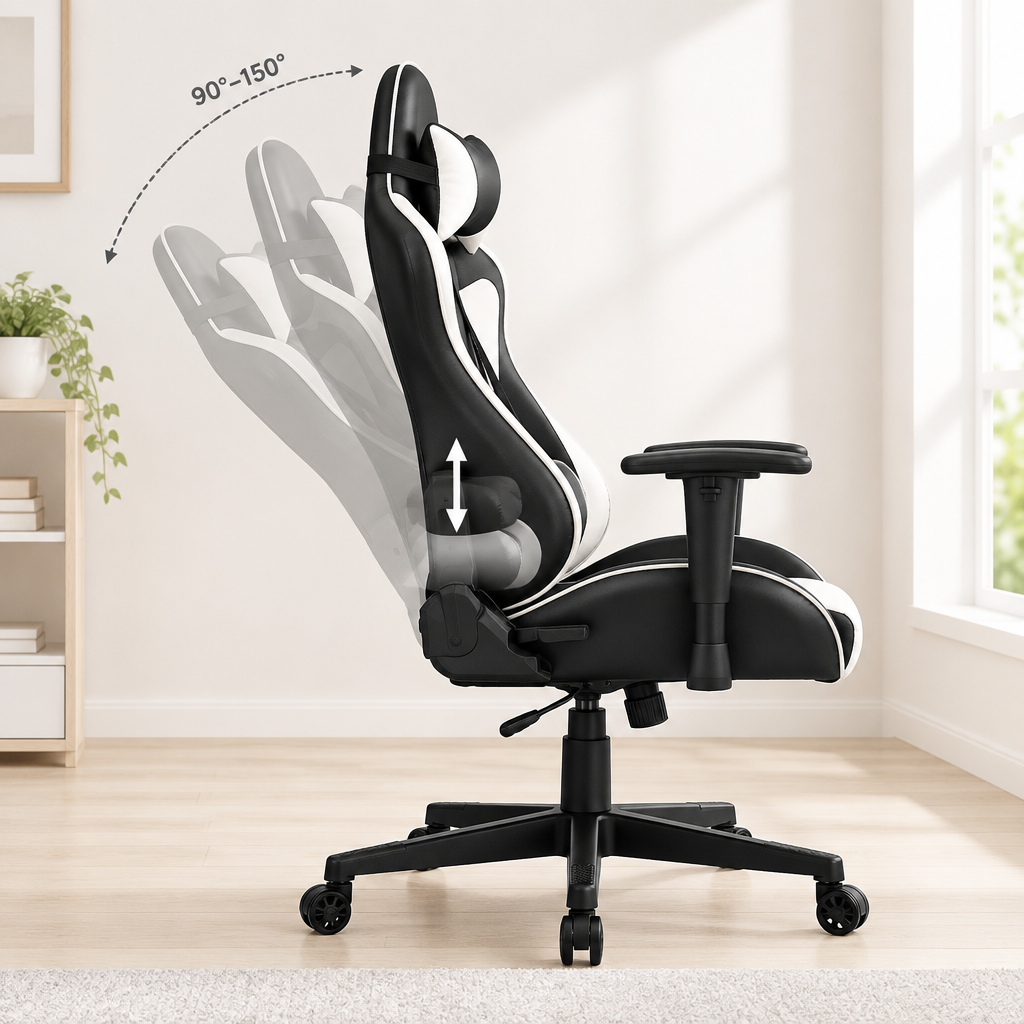 Side profile of the gaming chair