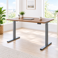 Square Brown and Gray Adjustable Desk Hero